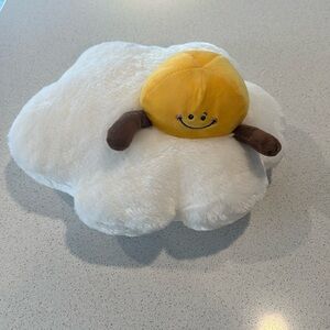 Fried Egg Plush 14 inches by Silver One missing tag